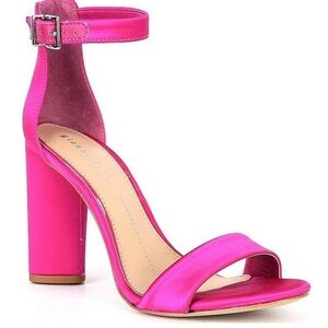 Gianni Bini Jonah Satin Ankle Strap Heels Hot Pink 7